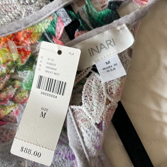 INARI FIORE CUT OUT FLORAL TANK ANTHROPOLOGIE SIZE M NWT - Picture 8 of 9